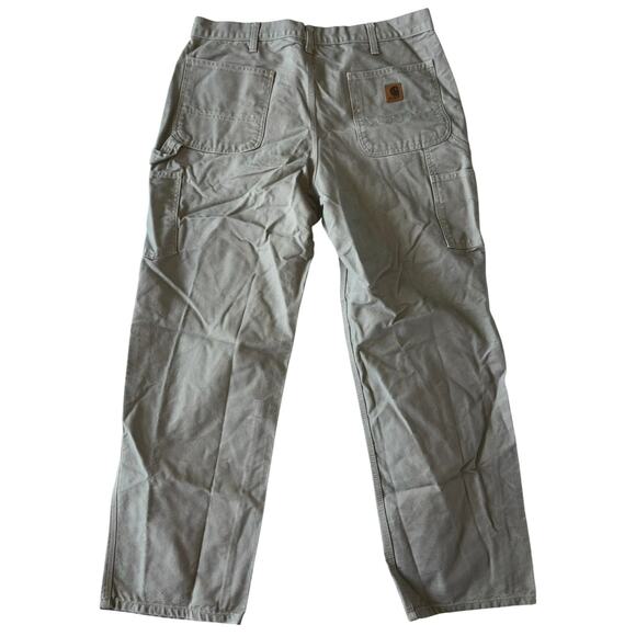 Carhartt Men's Straight Fit Light Sand Carpenter Workwear Pants Size 38 x 34 - Picture 4 of 6